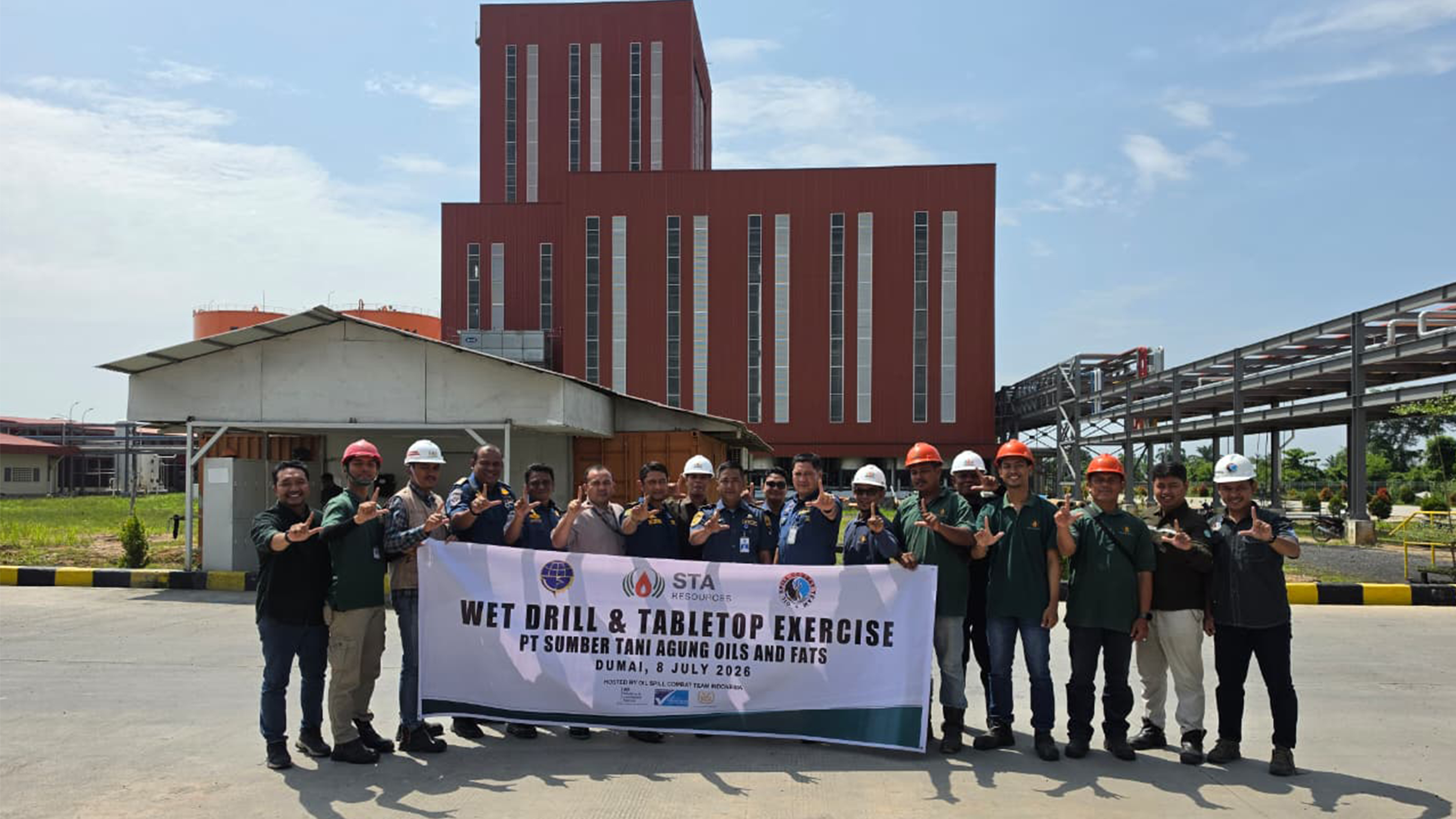 Kantor KSOP Kelas I Dumai menghadiri dan membuka Kegiatan Wet Drill dan Table Top Exercise PT. Sumber Tani Agung Oils And Fats